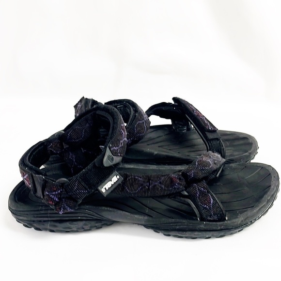 Teva Shoes Teva Hiking Sandals Black With Purple Adjustable Size Womens 8 Poshmark